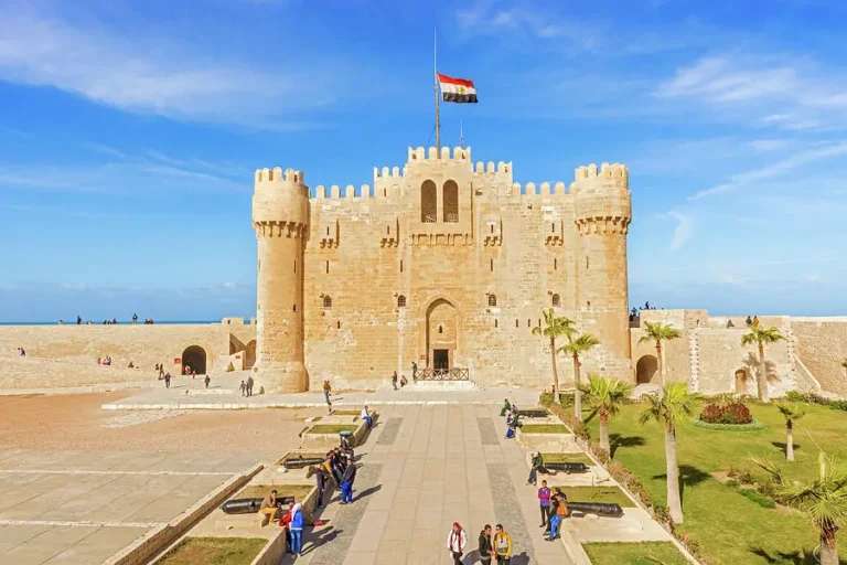 Alexandria Mediterranean coast Citadel of Qaitbay exterior