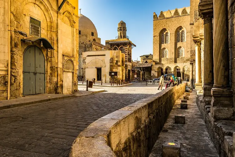 tourists exploring Cairo streets