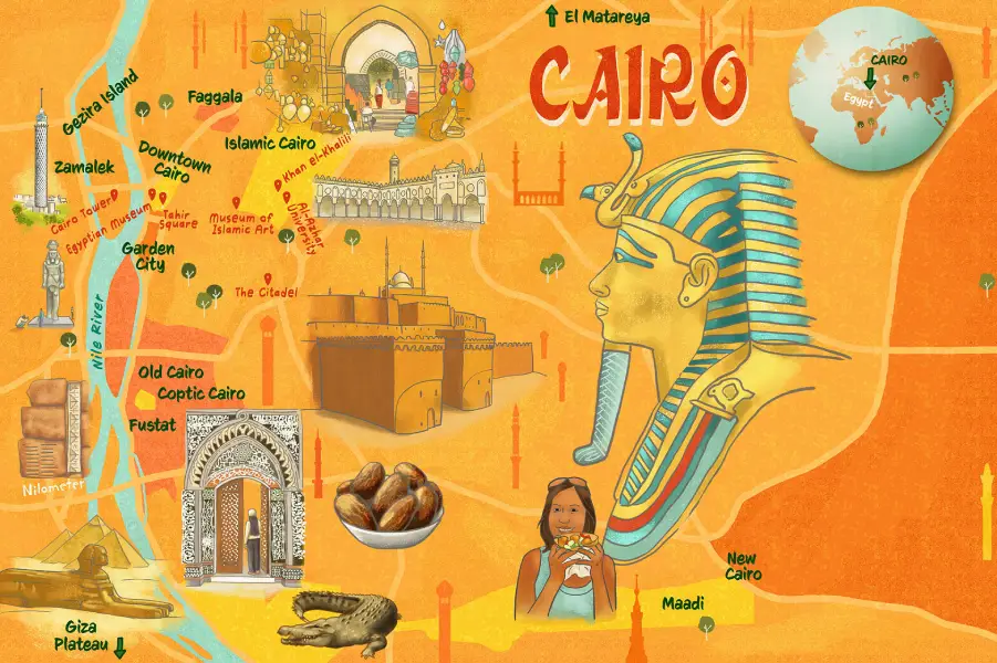 Cairo cultural attractions map
