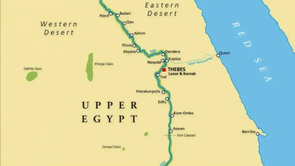 Egypt historical sites route map