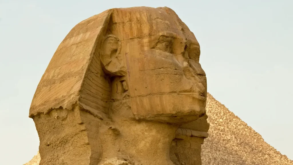 Great Sphinx face missing nose detail
