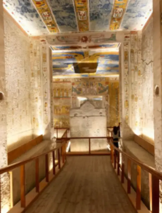 Valley of the Kings tomb interior paintings