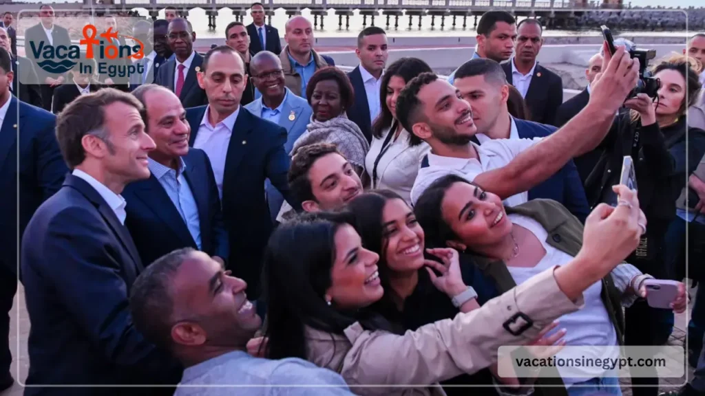 When President Macron Runs Through the Streets of Alexandria